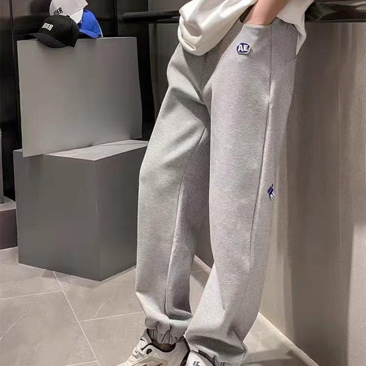 

ADER Embroidered Small Logo Unisex Joggers - Spring/Autumn Sweatpants Size A2 серый