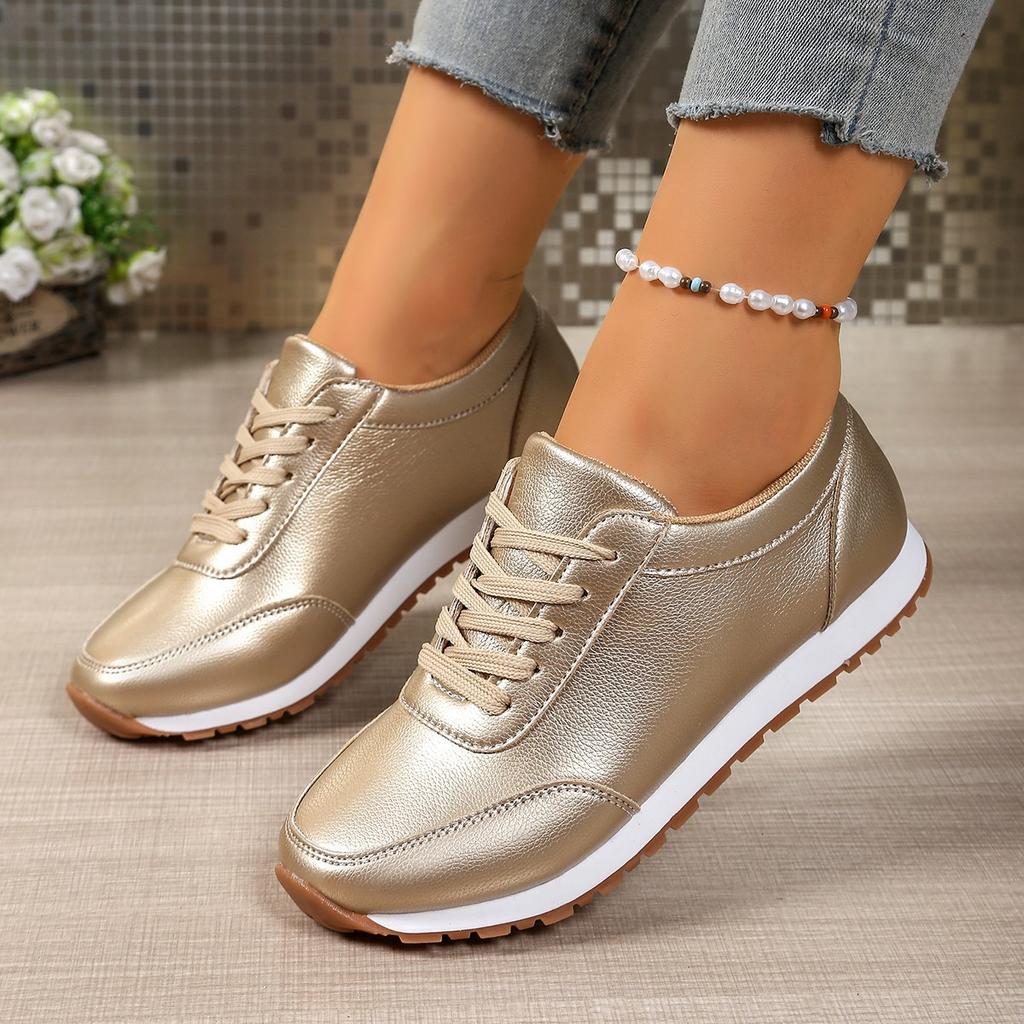 Moda Autunnale Donna Zeppe Piattaforma con Lacci Scarpe Comode Antiscivolo Taglie Forti per Donna 36-43 Ballerine Sneakers Donna