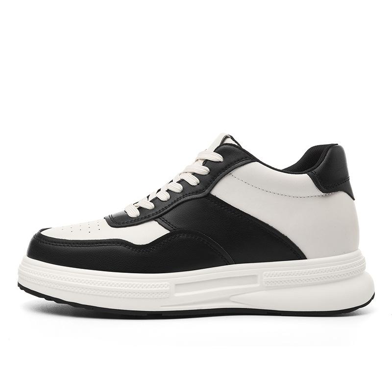 Autumn black and white panda men's shoes white shoes trend invisible inner height increase versatile shoes men's sports and leisure shoes