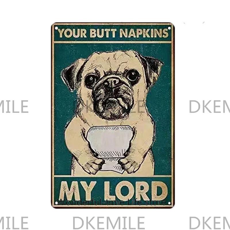 Dachshund Metal Tin Sign Tissue Dog Retro Vintage Bar Decor Wall Poster Golden Retriever Husky Plaque Home Decoration Style