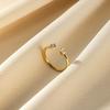 Fashion Colorful Cubic Zirconia Opening Rings For Women Girls Birthday Gold Color Jewelry Anillos Romantic Dainty Gift Bijoux