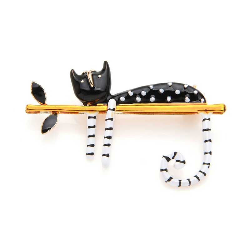 Cartoon Brooch, Alloy Dripping, Cute Animal Pin One Size