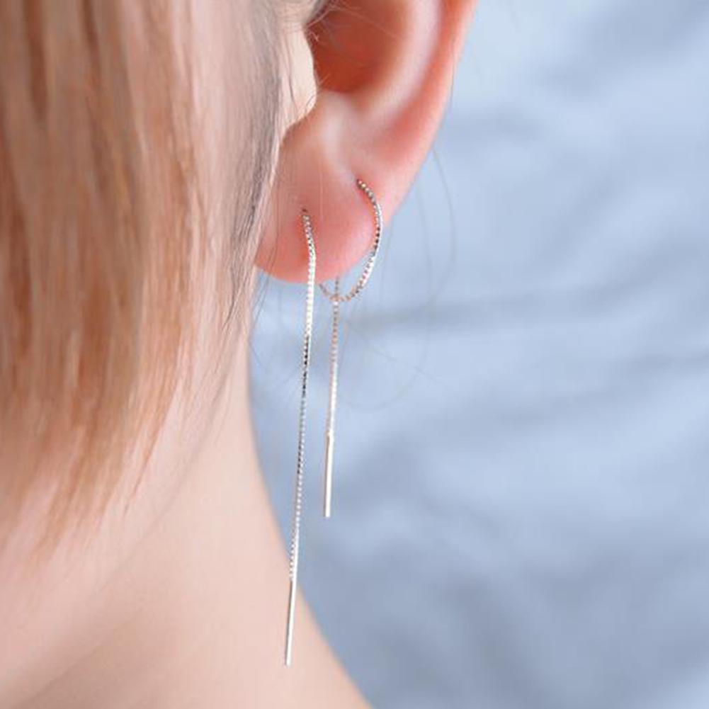 1Pc Stylish Women Long Linear Chain Dangle Ear Line Threader Earring Jewelry Jewelry Gift
