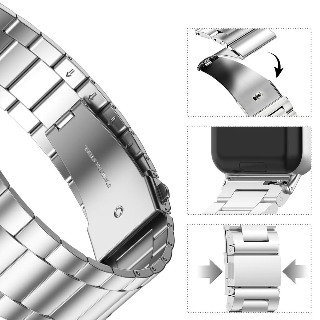 Stainless Steel Strap For Samsung Galaxy Fit 3 Metal Bracelet Luxury Bussiness Band For Samsung Galaxy Fit3 SM-R390 Accessories
