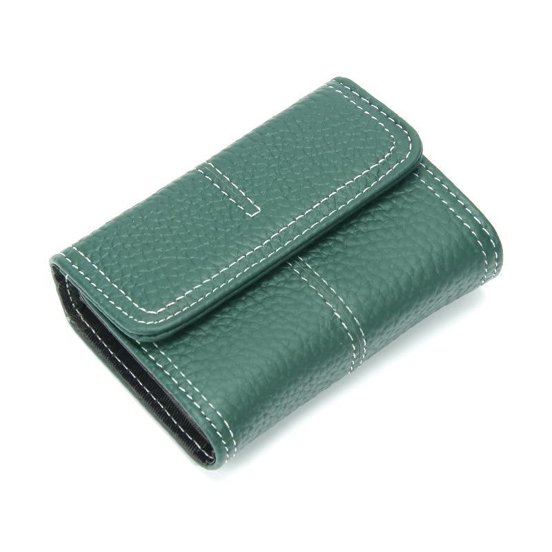 Korean-Style Cowhide Accordion Wallet: Multifunctional with Large Capacity and Multiple Card Slots