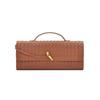 Cross-border Exclusive: Horizontal Woven Soft Leather Accordion Shoulder Bag for Women