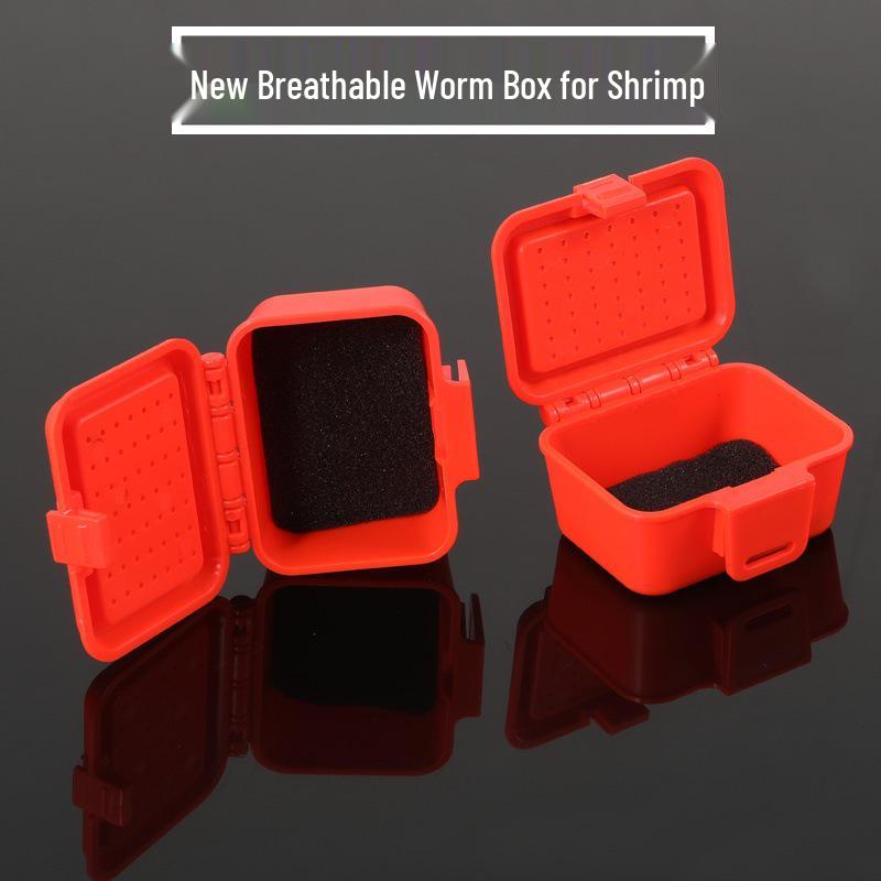 Multifunctional Breathable Earthworm Box for Live Bait and Traditional Fishing
