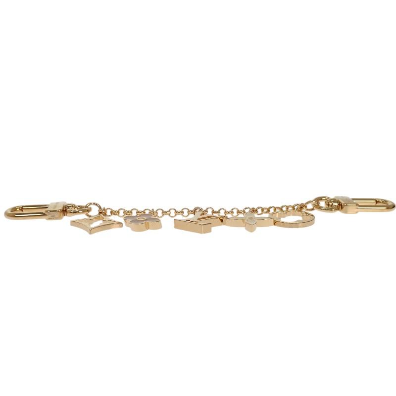 Louis Vuitton M01413 Monogram Bag Charm Gold/pink Metal Women