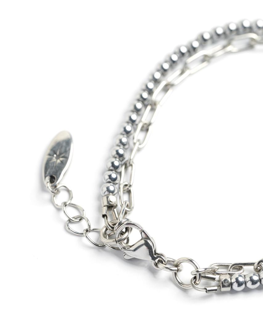 Polalita Surgical Chain Double Layer Bracelet (Plt-Br-012_Sv)