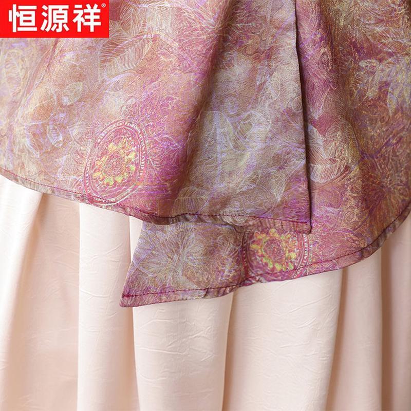 Hengyuanxiang Women's New Chinese Style Printed Two-Piece Set