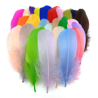 20 sztuk/partia gęsie pióra dla rzemiosła Diy śliwki tworzenia biżuterii ślubnej odzież akcesoria dekoracyjne robótki pióropusze 15.20cm