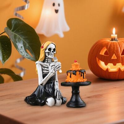 Halloween Skeleton Groom And Bride Resin Ornament Decoration