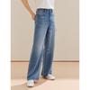 INMAN Women's Lyocell-Cotton Washed Straight-Leg Jeans