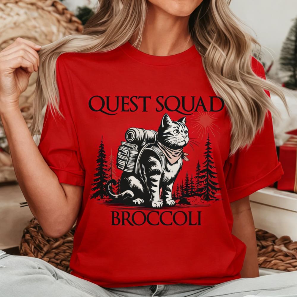 

Onyx Storm Shirt Quest Squad Broccoli Tshirt Funny DnD Mom Tabletop RPG Player Casual Short Sleeve Tee Women Retro Cotton Shirt 4XL
