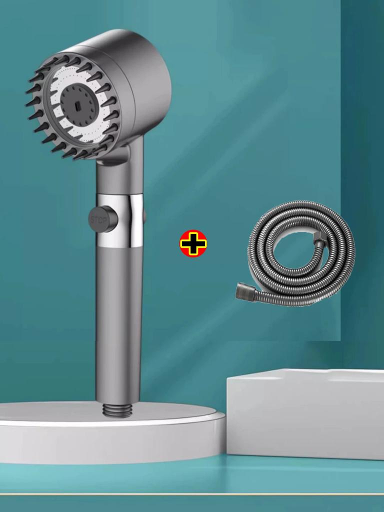Strong Current Shower Head Powerful High Pressure Shower Head Adjustable Spray Massage Rain Faucet Shower Set Bathroom