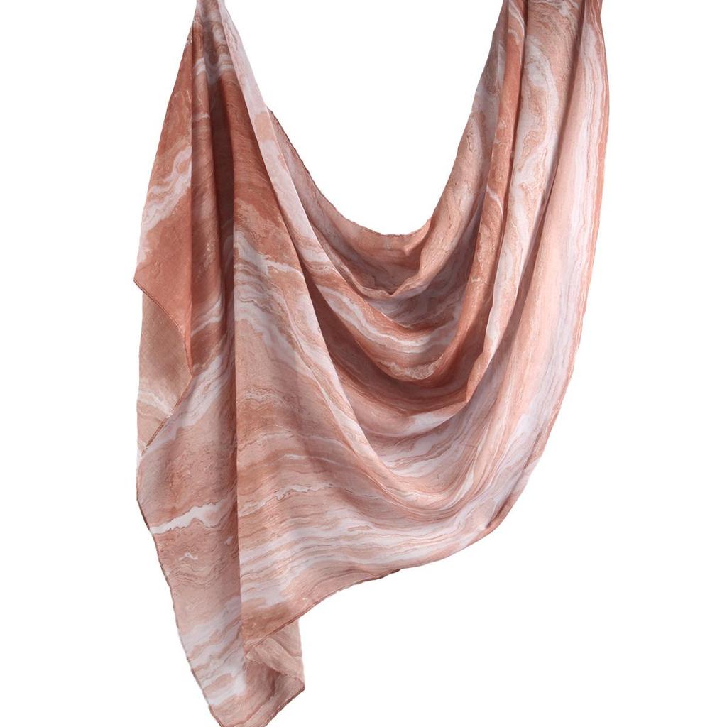 Ethnic Scarf: Modal Cotton Watercolor Print Shawl & Headscarf for Women