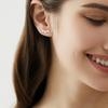 S925 Silver 0.1CT Moissanite Diamond Symmetry Earrings for Women Anniversary Engagement Luxury High Quality Jewelry