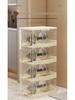 Clear Foldable Luxury Shoe Cabinet with Flip-Top Dustproof Design for Sneaker Storage