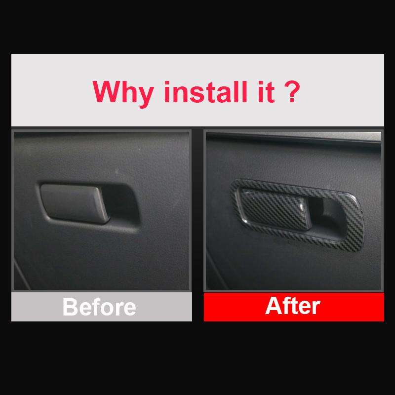 Copilot pentru mașină din oțel inoxidabil, mâner pentru cutie de mănuși, panou de comutator, autocolant decorativ, capac ornamental pentru Mazda 3 Axela