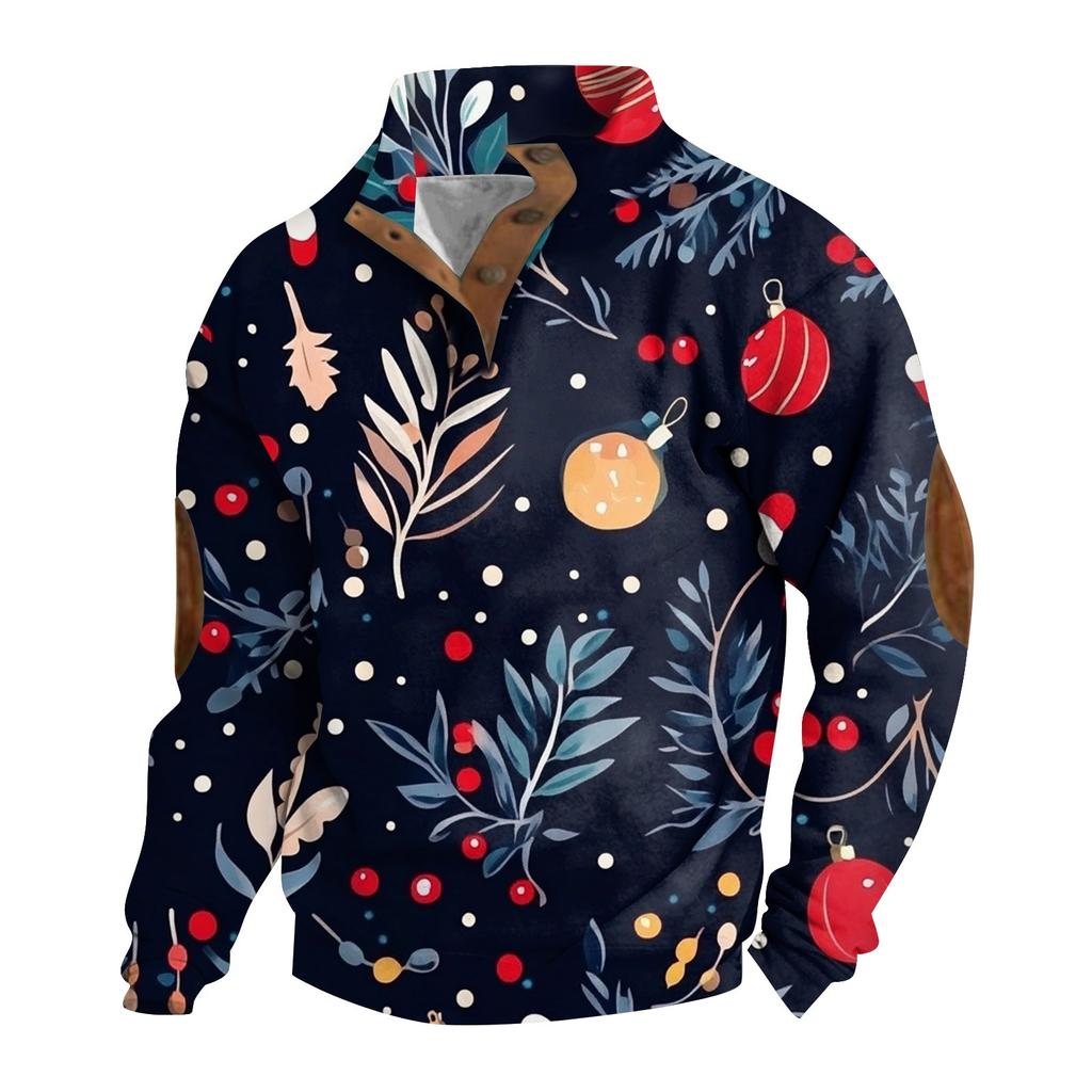 Men's Standing Collar Sweatshirt Is Outdoor Casual Sweaters Tops