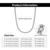 Tennis Necklace Rhodium Plated Round Diamond Cut Zirconia 925 Sterling Silver Sweater Chain for Women Men  Jewelry
