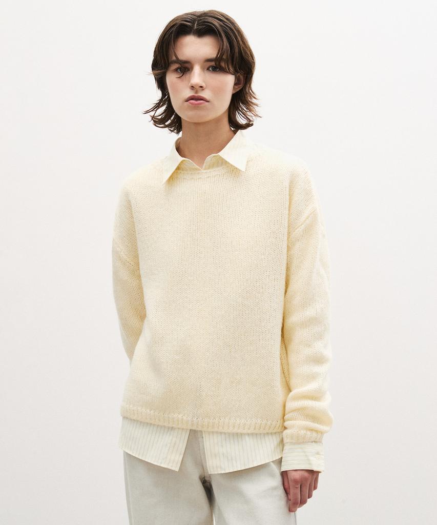 SUARE WOMEN Mohair Wool Boat Neck Knit - 5 Colors
