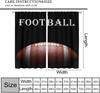 Room Darkening American Football Curtains Men Teens Cool Ball Sporty Theme Art Printed Window Drapes Kids Boys Bedroom Living Curtain Polyester
