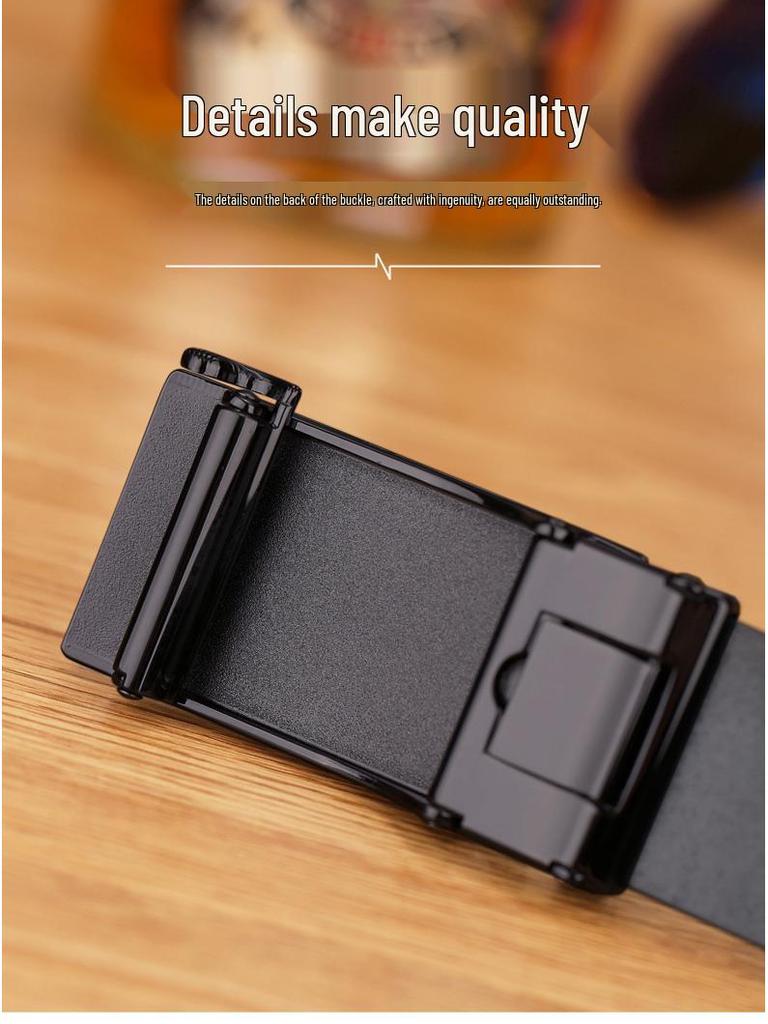 Men's Premium Crocodile Pattern Leather Automatic Belt