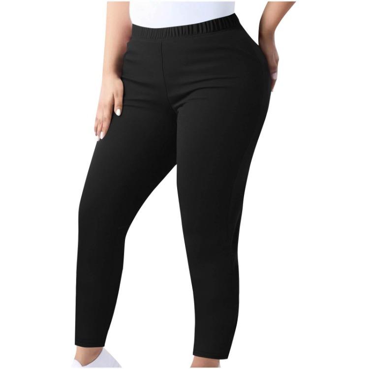 Plus Size High Waisted Leggings for Women Elastic Waist Slimming Long Pants