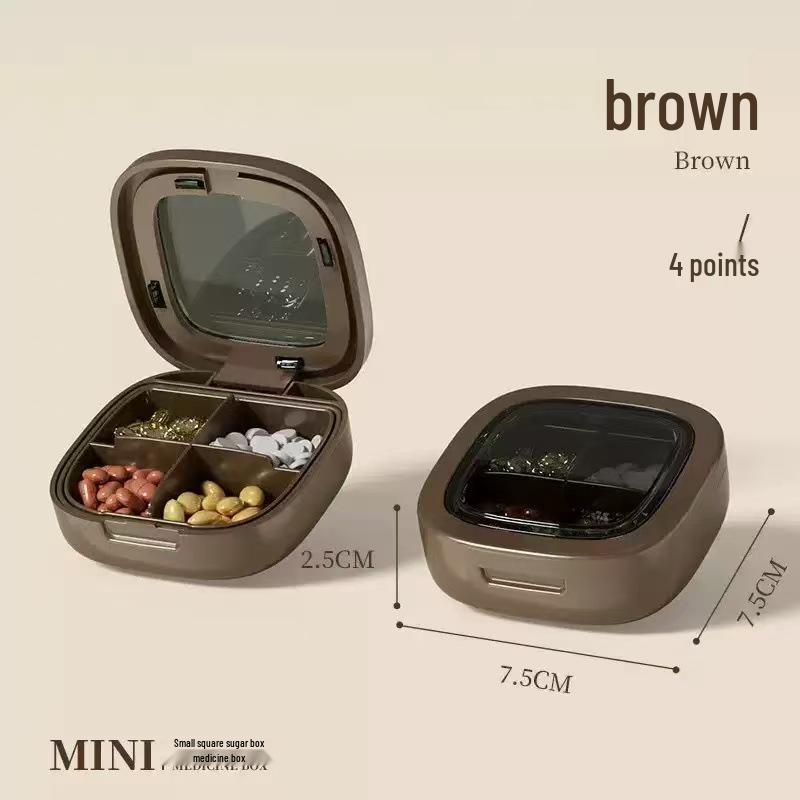 Portable Medicine Organizer: 8-Compartment Dustproof & Moisture-Proof Pill Box for Travel and Business Trips