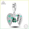 Hot 100 Copper Four Leaf Shamrock Sparkling Zirconia Bead Charms 3mm Do It Yourself Holiday Exquisite Jewellery Gift Making