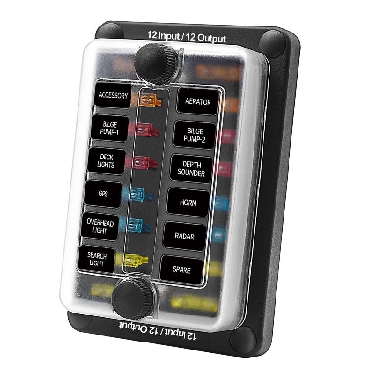 

Blade Fuse Box Block Holder Terminal with Indicator LED Light for Car RV Marine 1