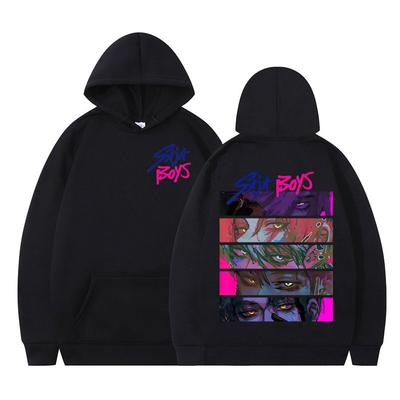 Kpop Dämonenjäger Band Saja Boys Grafik Hoodie Herren Damen Langärmlig Harajuku Dick Lässig Pullover Übergroßes Sweatshirt Oberteil