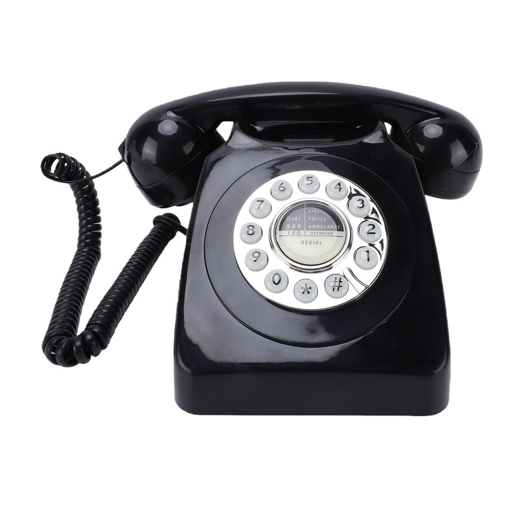 Antikes Telefon Schnurgebundenes Festnetztelefon Vintage Klassisches Haustelefon mit Wahlwiederholungstasten RJ11 Anschluss