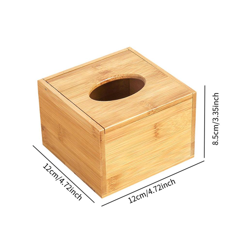 Bambus Tissue Box Abdeckung Tissue Spender Serviette Spender Box für Arbeitsplatte Badezimmer Büro Haushalt el