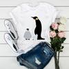 Unisexs Summer Short Sleeve Cute Cartoon Penguin Graphic Casual Tshirt