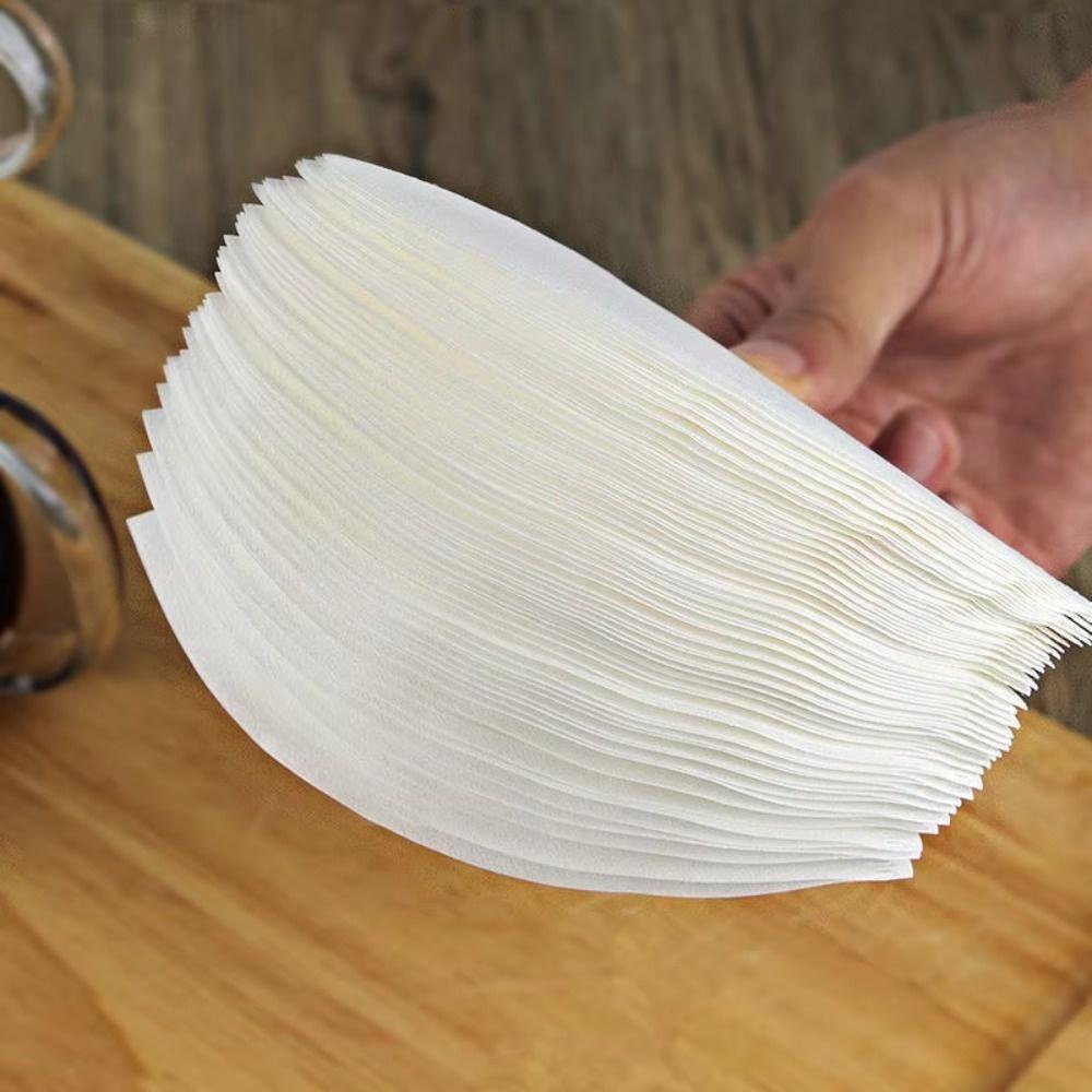 Single-use coffee filter paper bag, conical filter 2-4 cups natural drip coffee filter paper filter, making tool accessories