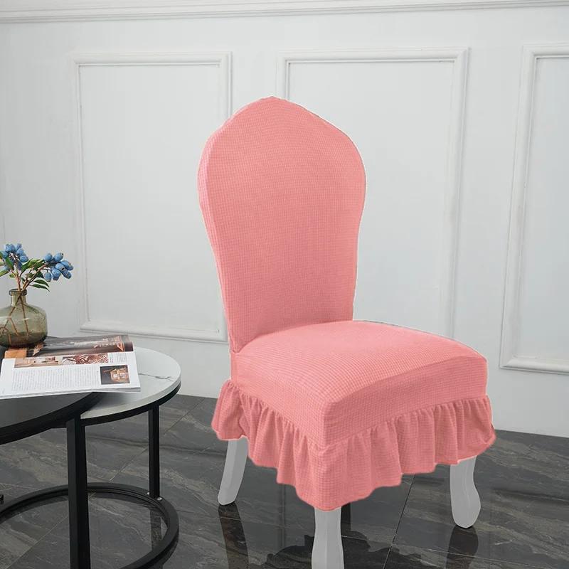 Skirt European-style Chair Cover Thickened Dining Table and Chair Cover Elastic Skirt Hotel Restaurant Chair Protective Cover