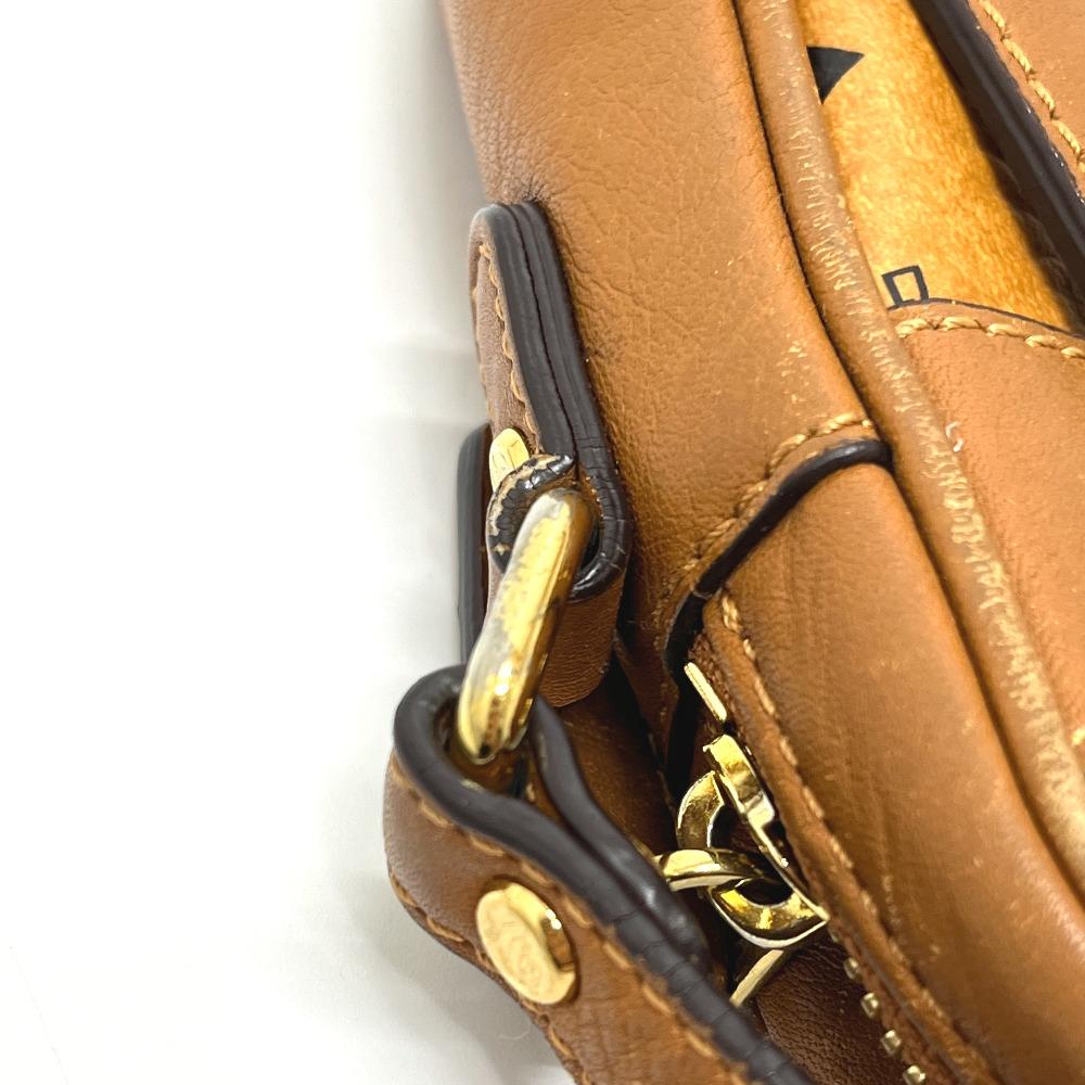 MCM MWR25VI20C0001 Vicetos Crossbody Bag Shoulder Bag Leather Brown/GoldHardware