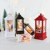 Portable Christmas Retro Lantern Light Snowman Christmas Decorations New Year Hanging Lamp  Bedroom