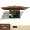 Rectangular Outdoor Patio Umbrella with Water-filled Base