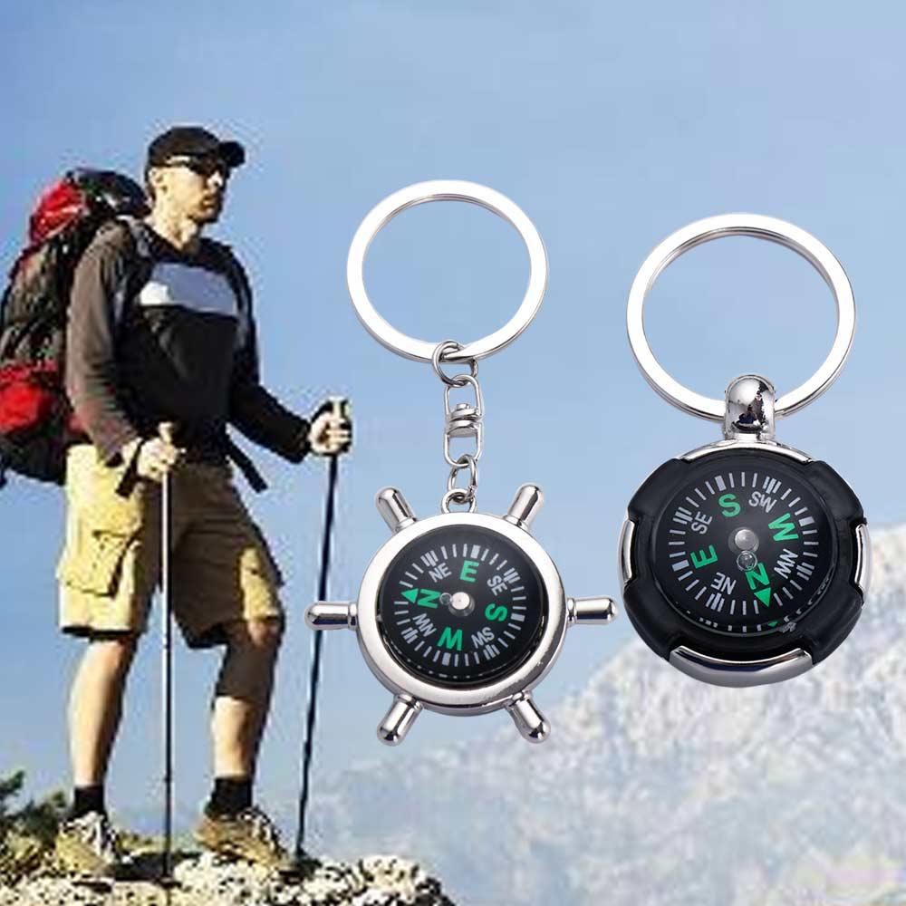 Tool Accessories Carabiner Keyring Keychain Pocket Compass Emergency Wild Compass Mini Compass