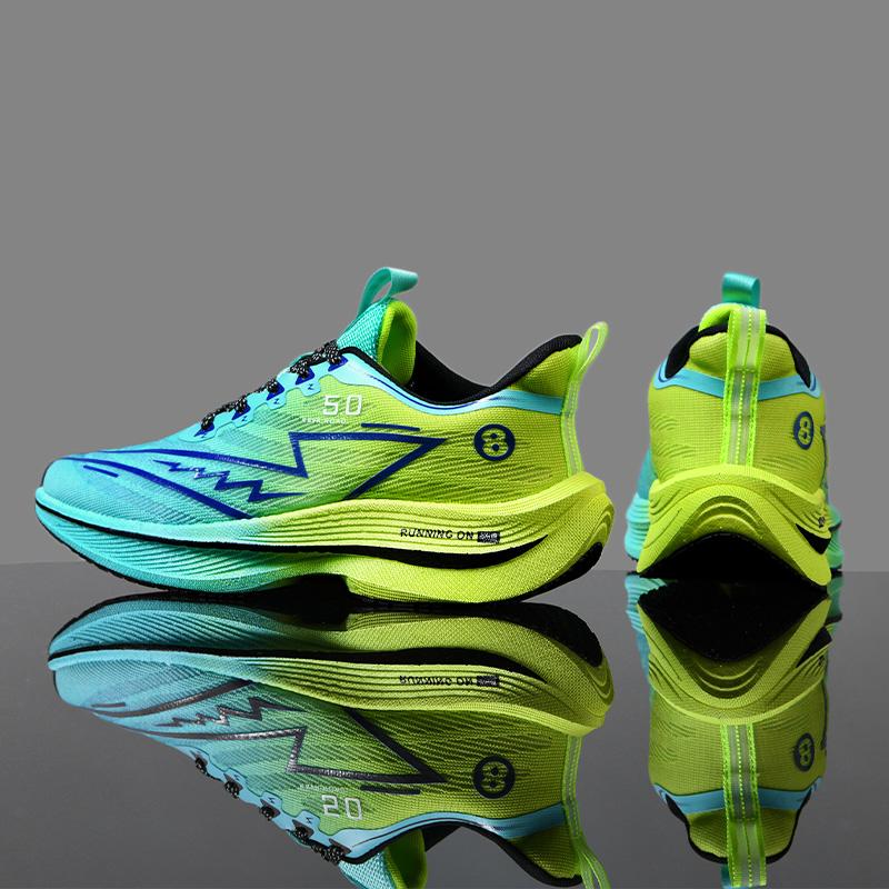 Men Sport Shoes Professional Cushioned Carbon Plate Running Shoes Breathable Lace-up Casual Sneakers Marathon Athletic Footwear