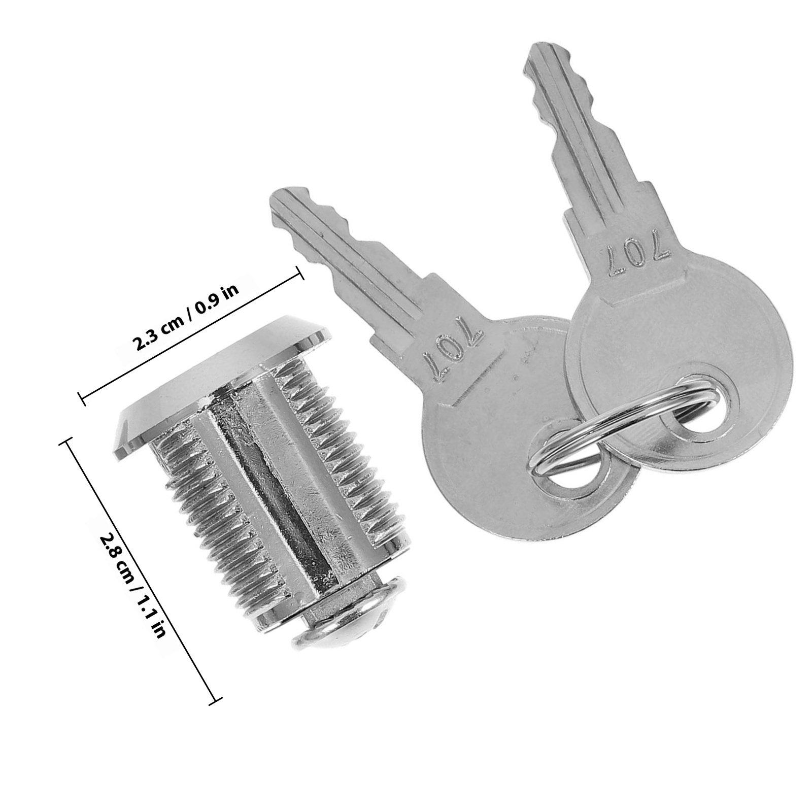 

1Set High Security File Cabinet Lock Head Rotating Core Design Metal Drawer Lock for Office Pantry Storage Cabinet Use