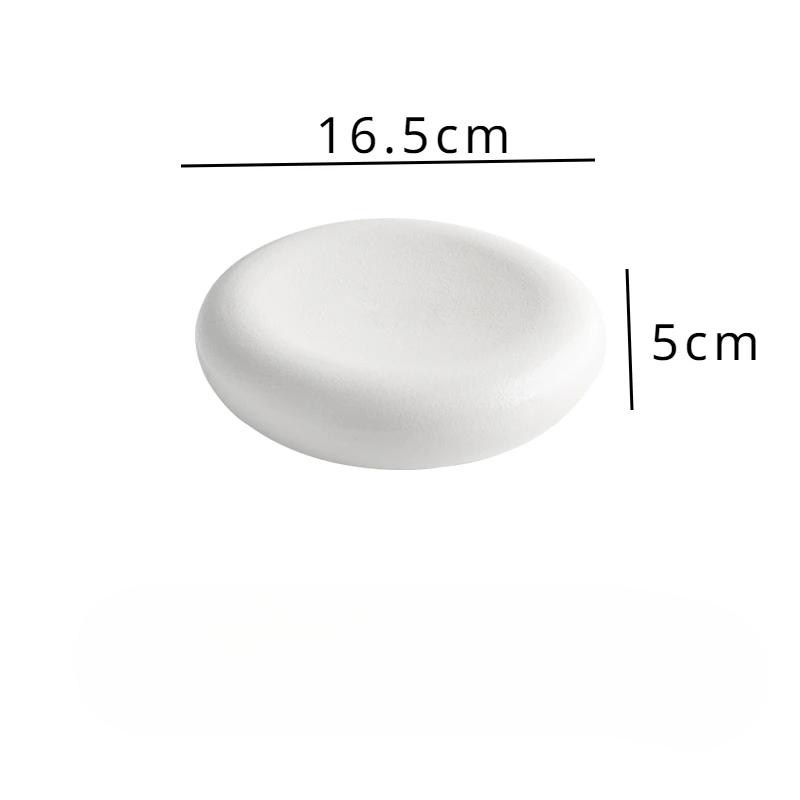 

Black Frosted Ceramic Round Western Tableware Creative Restaurant Cooking Snack Plate Double-layer Insulated Steak Plate