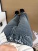 Spring 2026 Plus Size Women's Retro Slimming Wide-Leg Jeans