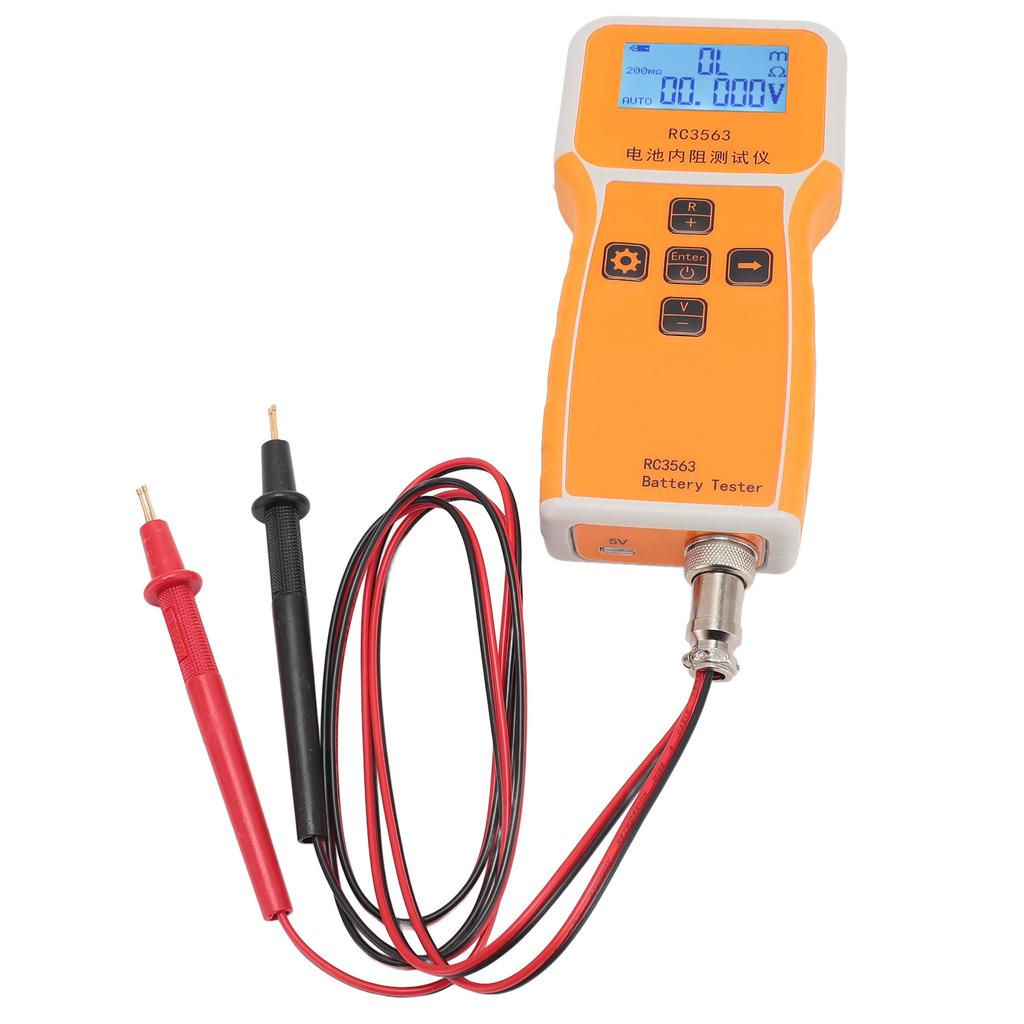 RC3563 Batteritestare Hög Noggrannhet Handhållen Batteriinternmotståndstestare med LCD-display