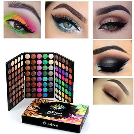 KOZEEY 120 Color Options Matte Beginner Professional Stage Makeup Cosplay Bright Eyeshadow Palette Salon Wedding Party Virtual