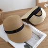 New cute petal hat ins pastoral style hand-woven color block fisherman hat sunshade