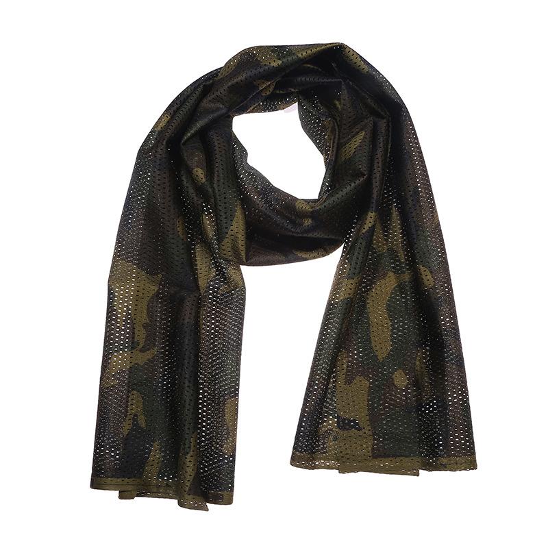 Großer Camouflage-Schal Scharfschütze Jäger Mesh Gesichtsschal Herren Reiten Radfahren Schleier Camping Jagd Angeln Wandern Schals